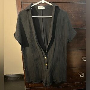 Jumpsuit Button-down Romper